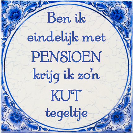 Azulejo azul de Delft Jubilación Coño 15cm