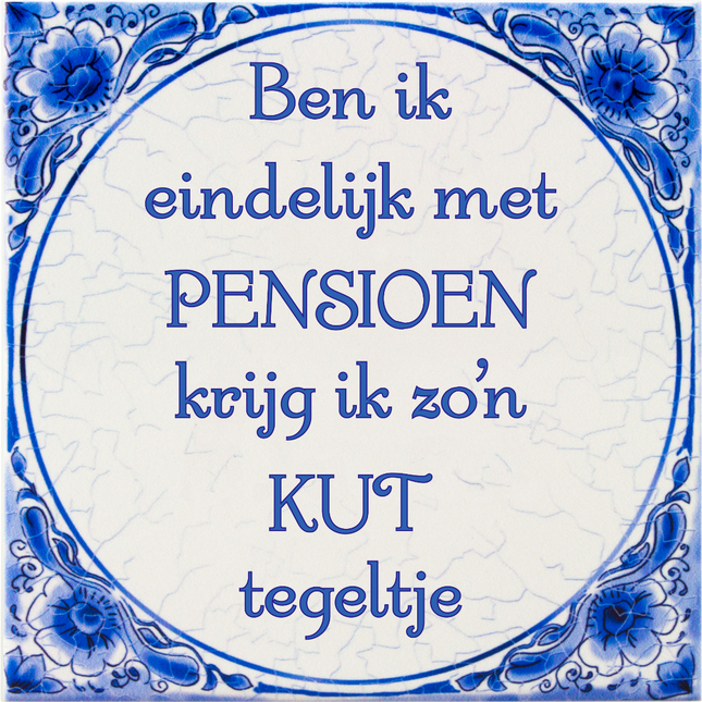 Azulejo azul de Delft Jubilación Coño 15cm