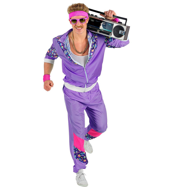 Chándal Neon 80S Morado Defectuoso