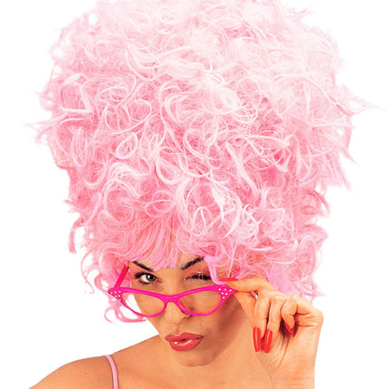Peluca Rosa Fluffy