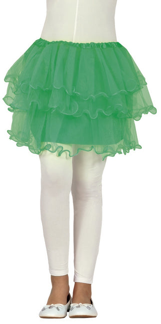 Tutú Verde Niña Volantes 30cm