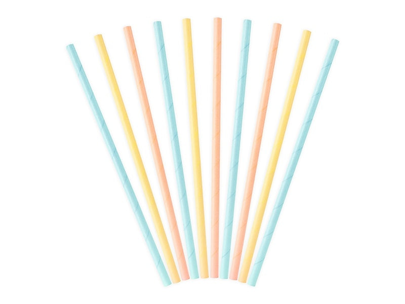 Pajitas de Papel de Colores 19,5cm 10pcs