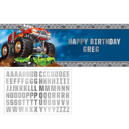 Banner Monster Truck Personalizable 1.5m