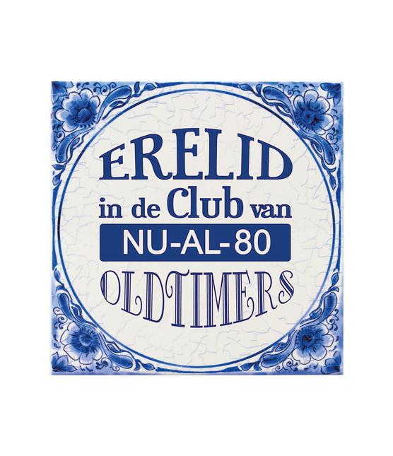 Azulejo Azul de Delft 80 Años 14,5cm