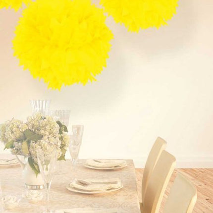Pompón Amarillo Neón 30cm