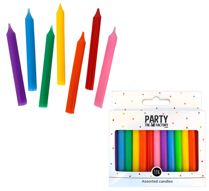 Velas de Colores 8cm 13uds