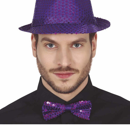 Lazo Lentejuelas Morado 12cm