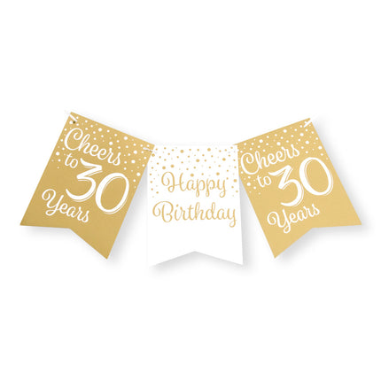 Banner 30 Años Oro Blanco 6m