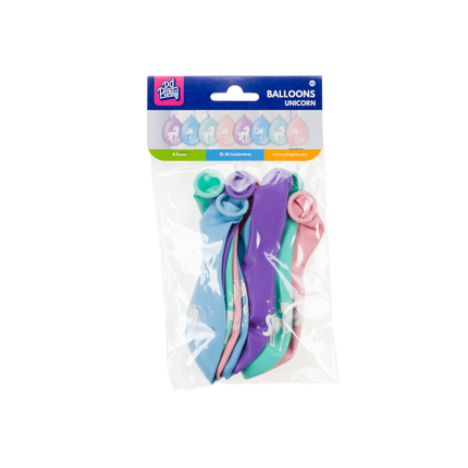 Globos Unicornio Colores 30cm 8pcs
