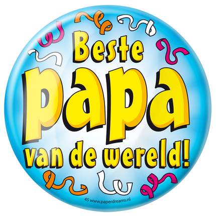 Botón Mejor Papá del Mundo 10,2cm