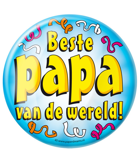 Botón Mejor Papá del Mundo 10,2cm