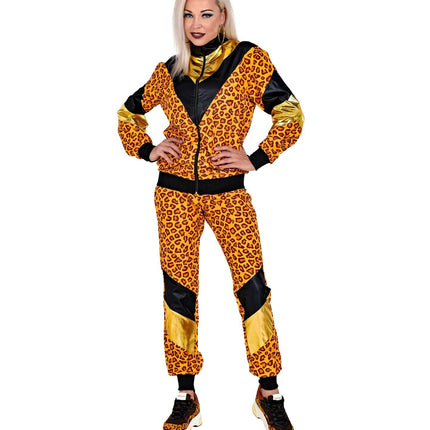 Chándal Neon 80S Estampado de leopardo defectuoso