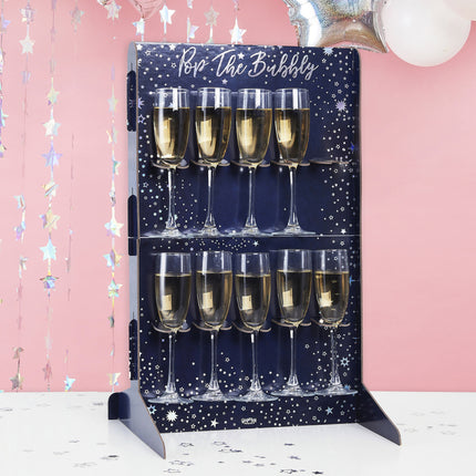 Decoración de Mesa Azul Soporte para Prosecco 60cm
