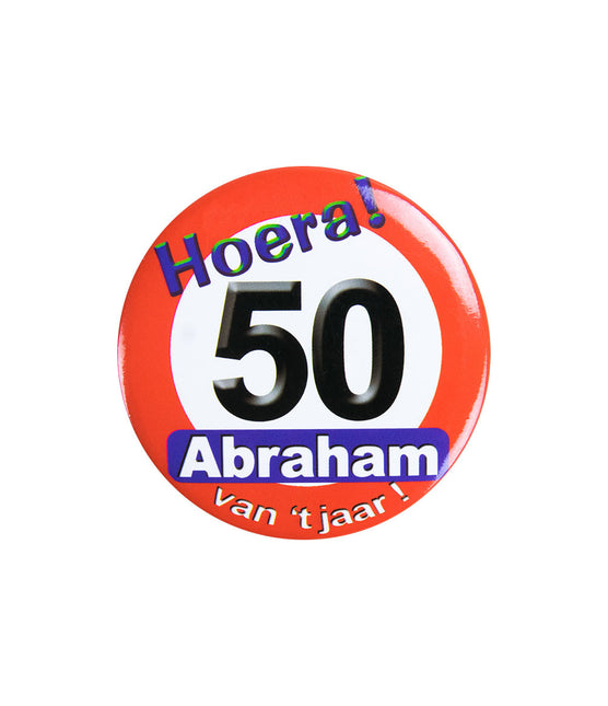 Abraham Button 50 años Señal de tráfico 5,5cm