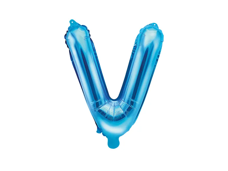 Globo Letra V Azul Vacío 35cm