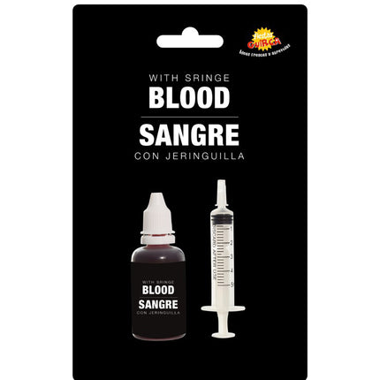 Jeringa de sangre falsa