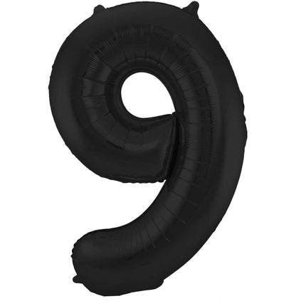Globo Foil Figura 9 Negro Mate XL 86cm vacío
