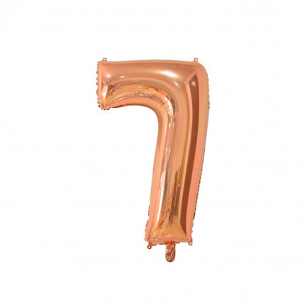 Globo de foil Figura 7 Oro Rosa 66cm