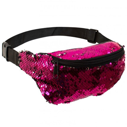 Bolso Hip Lentejuelas Rosa