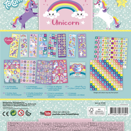 Juego de pegatinas Unicornio grande