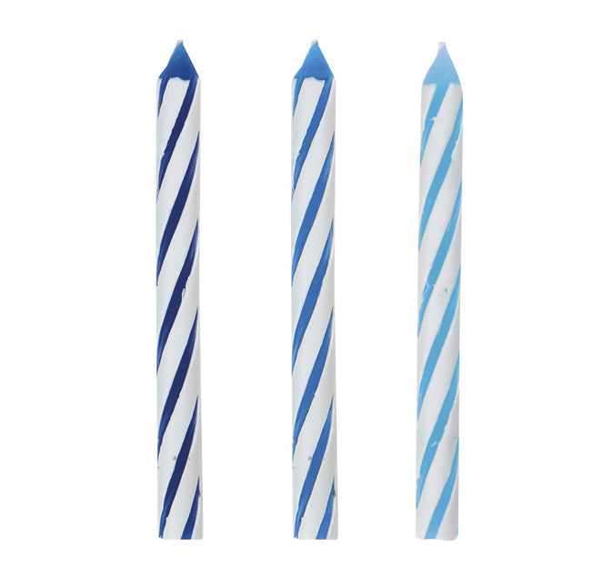 Set de Velas Feliz Cumpleaños Glitter Azul 13 piezas