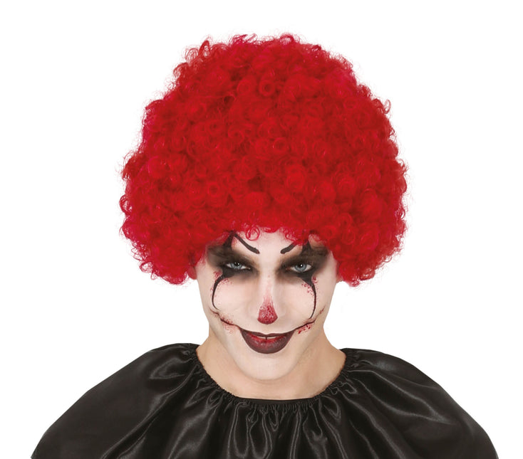 Halloween Peluca Afro Roja