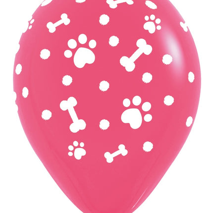 Globos Paw Prints Girl Mix 30cm 25pcs