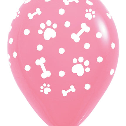 Globos Paw Prints Girl Mix 30cm 25pcs