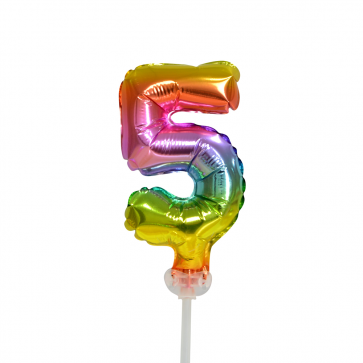 Globo Foil Figura 5 Arco Iris 13cm vacío