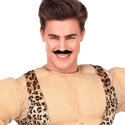 Bigote falso negro grande