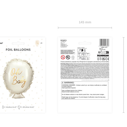 Globo de Helio Oh Baby Vacío 53cm