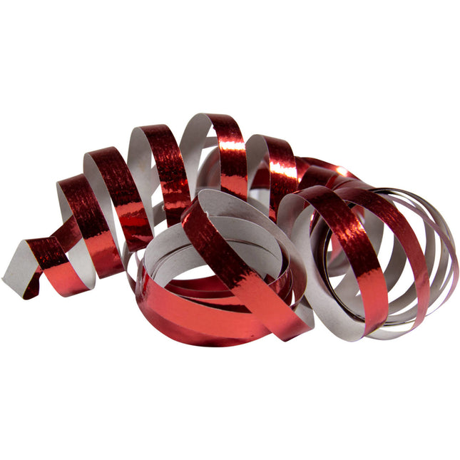 Serpentinas rojas metálicas 4 m 18 anillas 2 uds.