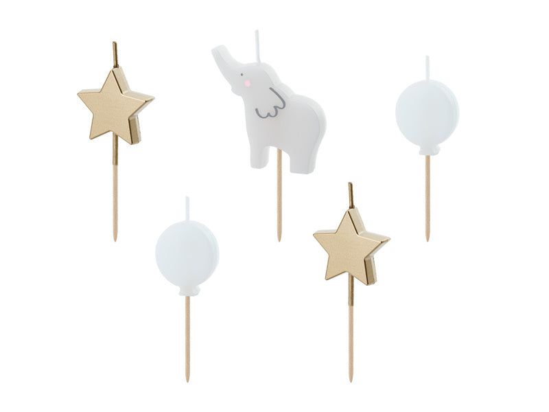 Velas Elefante 5cm 5uds.
