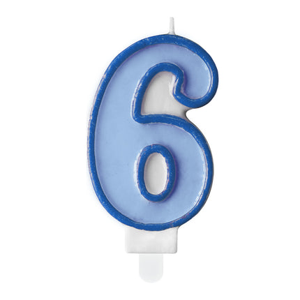 Vela 6 Años Azul 7cm