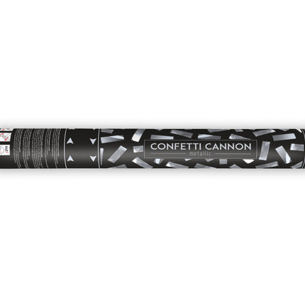 Cañón Confeti Plata 40cm
