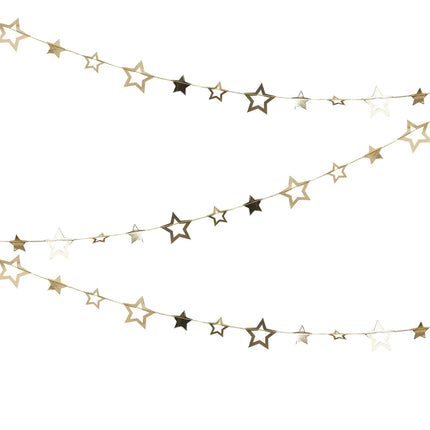 Guirnalda dorada Estrellas 5m