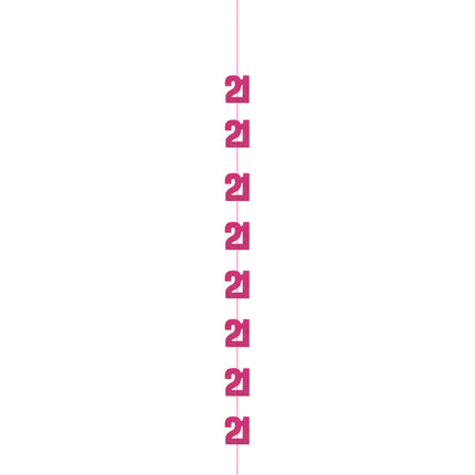 21 Años Colgante Decoración Rosa 1,52m