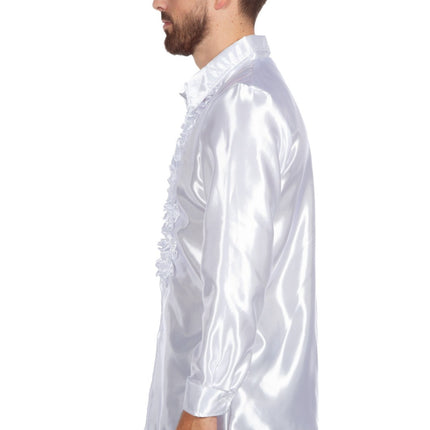 Blusa Disco Volantes Blanca