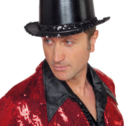 Sombrero negro con banda