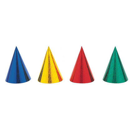 Sombreros de fiesta de colores 15cm 8pcs