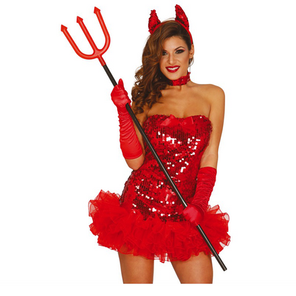 Halloween Tridente Rojo 1,2 m