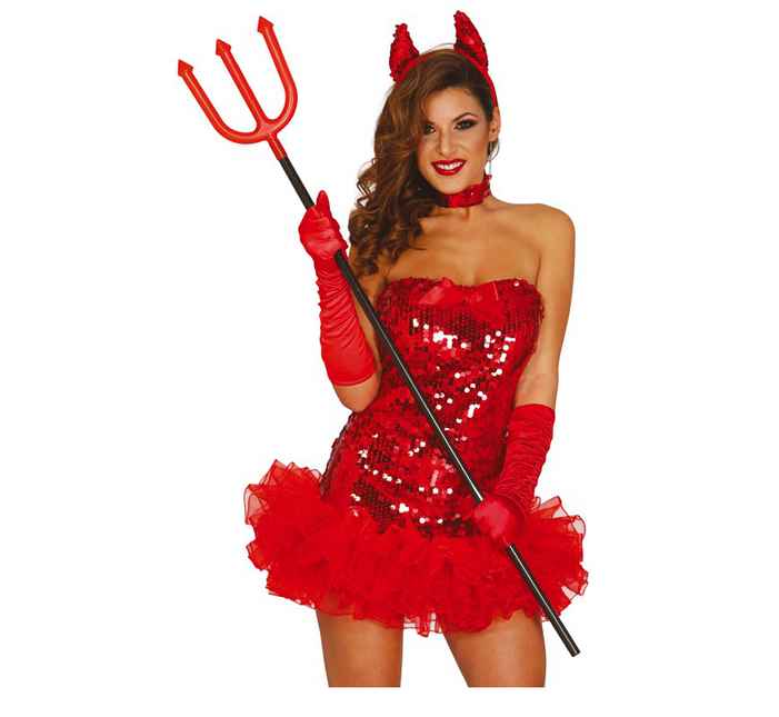 Halloween Tridente Rojo 1,2 m