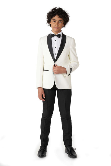 Niño esmoquin blanco adolescente <tc>OppoSuits</tc>