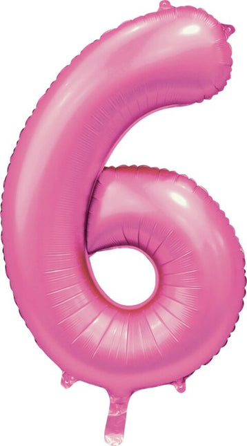 Globo Figura Rosa 6 Años Brillo 86cm