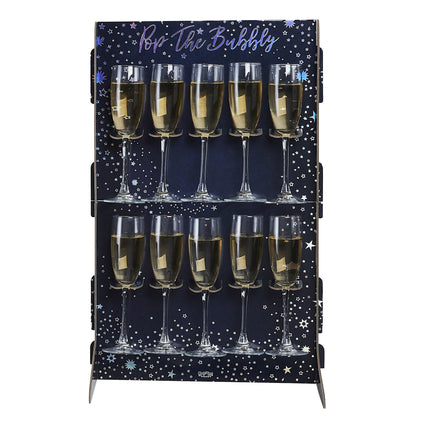 Decoración de Mesa Azul Soporte para Prosecco 60cm