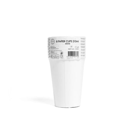 Vasos Blancos Papel 210ml 8ud