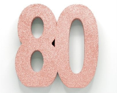 Decoración de Mesa Oro Rosa Figura 80 Purpurina 20,5cm