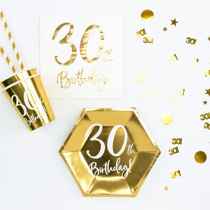 Confeti de mesa 30 Años Oro