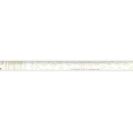 Cañón de Confeti Pétalos de Rosa Crema de Vainilla 80cm