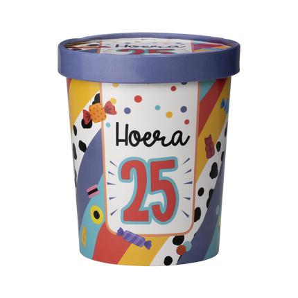 Bandeja de caramelos de colores 25 años 12cm